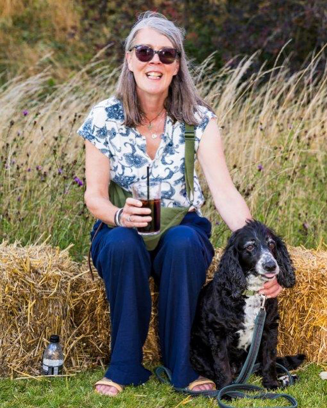 Carole and Esme at garden party